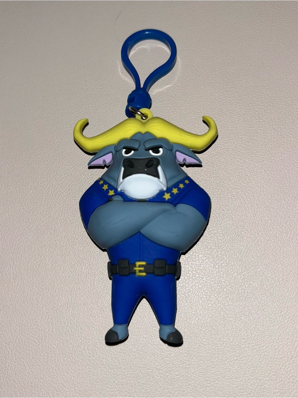 Disney Zootopia 3D Figural Bag Clip Chief Bogo NEW